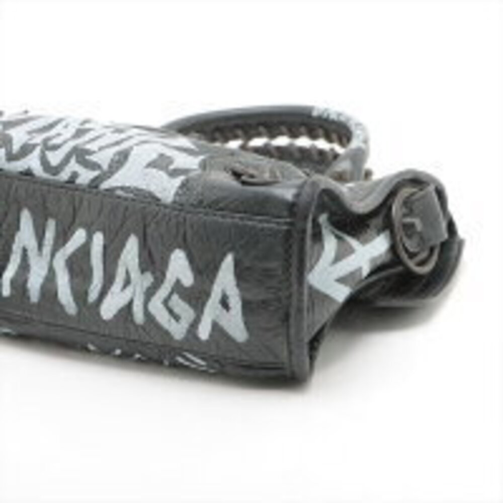Balenciaga City Graffiti Paint Handbag Black - Picture 7 of 13